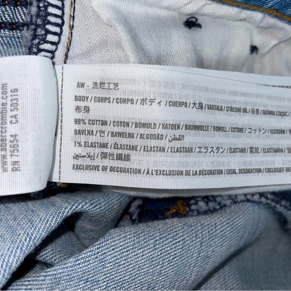 Abercrombie & fitch the ‘90s slim straight ultra high rise W32/14R/L31 - Picture 13 of 13
